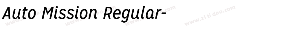 Auto Mission Regular字体转换